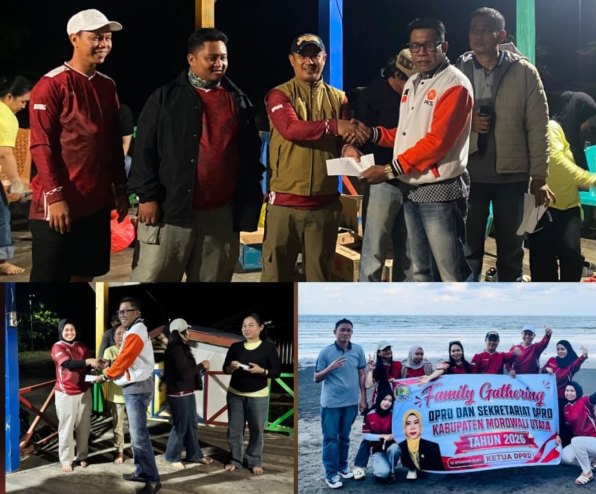 Family Gathering di Pantai Ungkea Tutup Semarak HUT ke-81 RI DPRD Morut