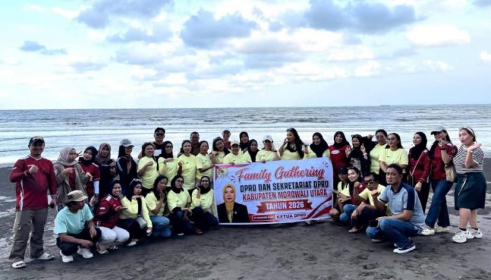Family Gathering di Pantai Ungkea Tutup Semarak HUT ke-81 RI DPRD Morut
