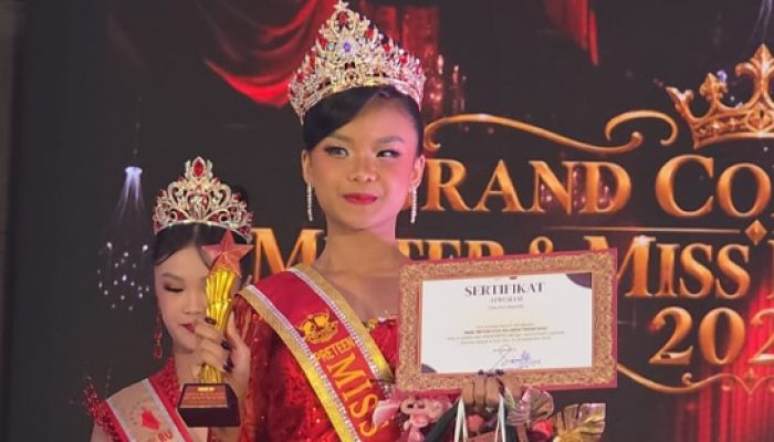 Latihan Cuma Dua Kali, Siswi SMPN 6 Palu Juara 1 Miss Icon Sulteng 2026