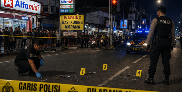 Ada Penembakan di Jalan Tombolotutu, Palu, Depan Alfamidi