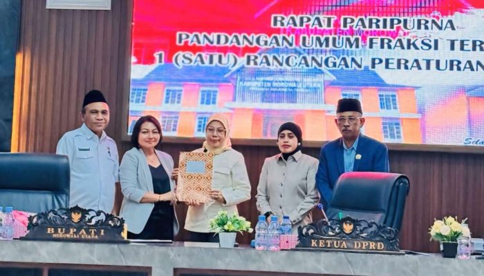 Ketua DPRD Morut Warda Dg Mamala Pimpin Paripurna, Sejumlah Raperda Dibahas