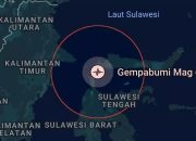 Gempa Magnitudo 6,2 Guncang Parigi Moutong Minggu Dini Hari