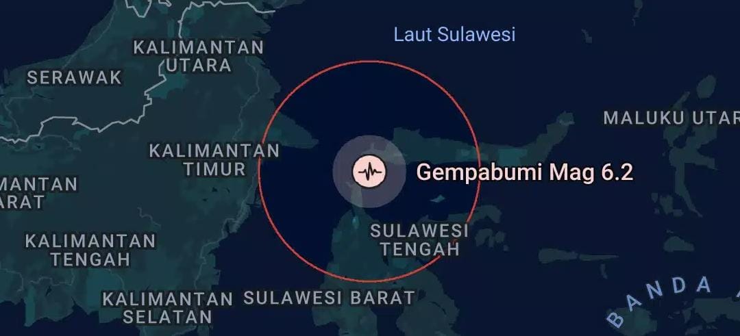 Gempa Magnitudo 6,2 Guncang Parigi Moutong Minggu Dini Hari