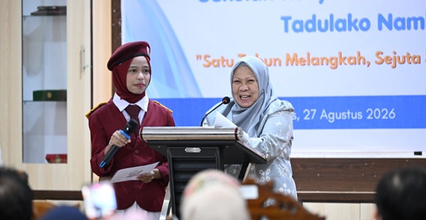 Wagub Reny Terpukau, Siswa Sekolah Rakyat Palu Fasih Berpidato dalam Empat Bahasa Asing