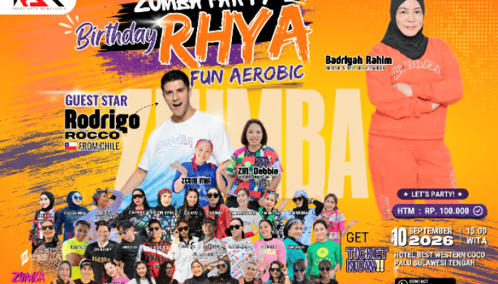 Zumba Party di Palu Hadirkan ZIN Internasional asal Chili pada 10 September