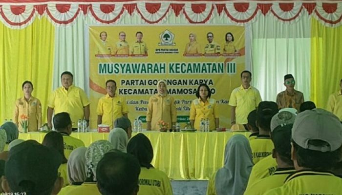 Muscam III Golkar Mamosalato Digelar, Rustam Wiyono Terpilih Ketua PK