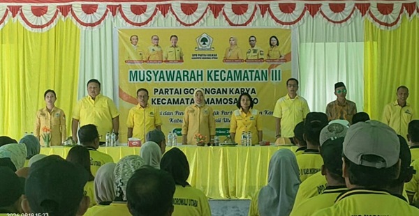 Muscam III Golkar Mamosalato Digelar, Rustam Wiyono Terpilih Pimpin PK