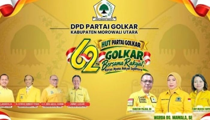 HUT ke-62, Golkar Morut Syukuran dan Beri Santunan